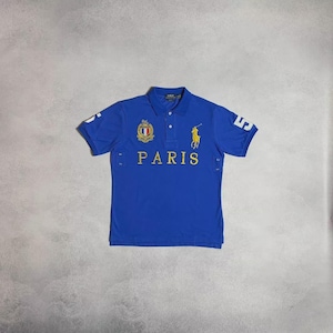 Polo Ralph Lauren Polo Shirt Paris Blue France # 5 Chief Keef PRL