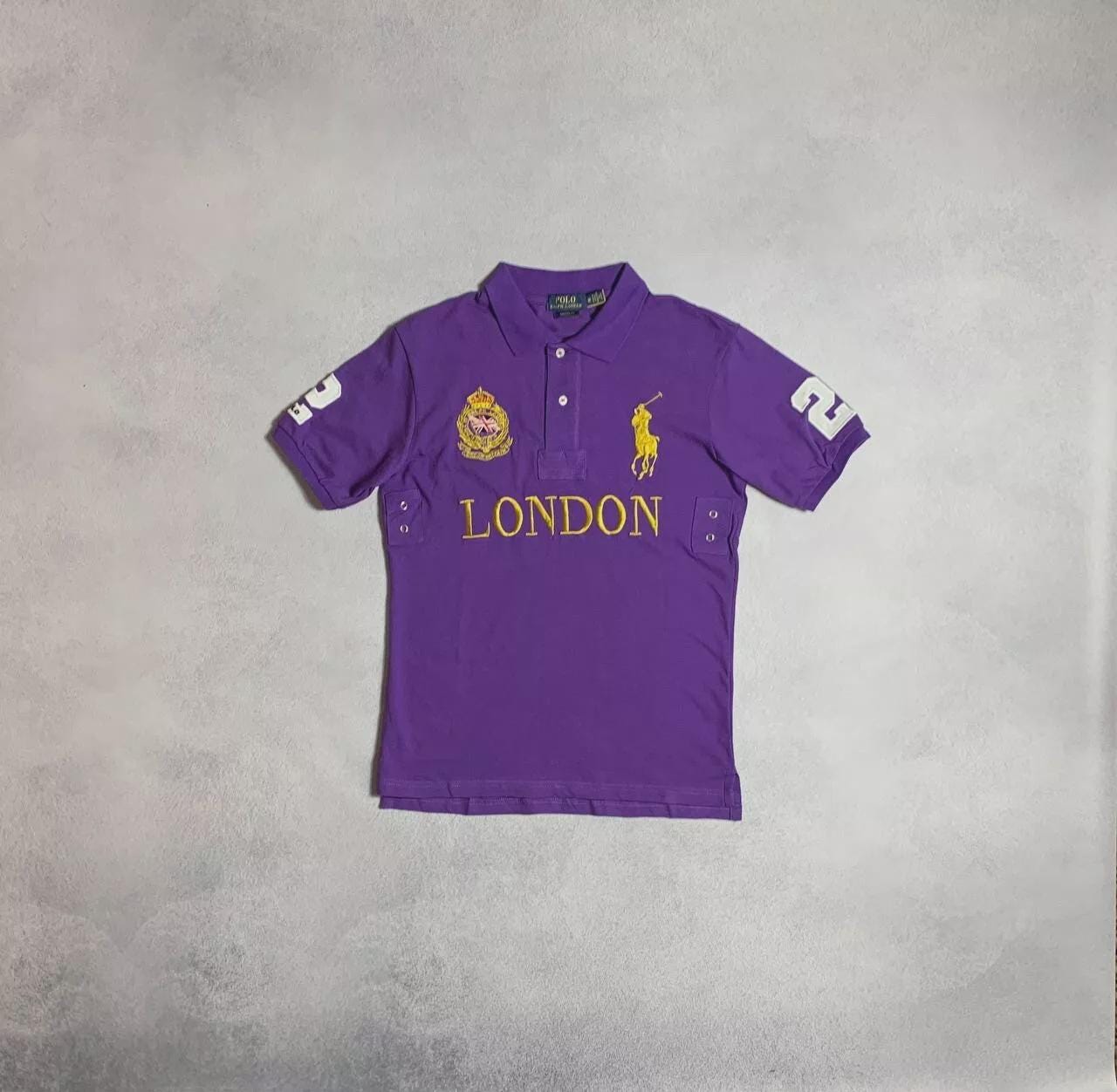Polo Ralph Lauren ポロシャツ LONDON パープル Polo Ralph Lauren Polo T-shirt London England #2 Big Pony Luxury