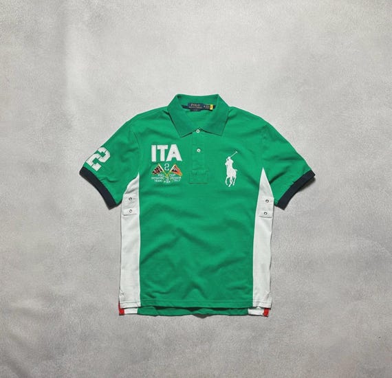 Polo Ralph Lauren ポロシャツ　swag チーフキーフ　イタリア Polo Ralph Lauren Italy #2 Big Pony Polo Shirt Chief Keef - Etsy