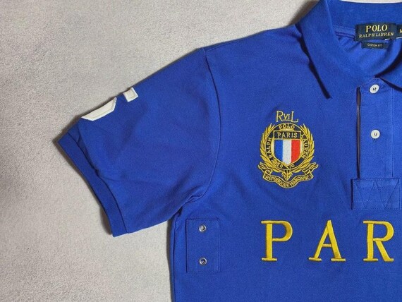 Polo Ralph Lauren Polo Shirt Paris Blue France # 5 Chief Keef PRL