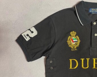 Polo Ralph Lauren DUBAI ポロシャツ 黒 2 Polo Ralph Lauren Dubai UAE #2 Polo Shirt Big Pony Chief Keef