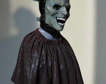 Máscara de vampiro hecha a mano con correas de cuero de Slipknot / Disfraz gótico de terror coleccionable 1 de 1