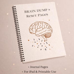 Brain Dump Workbook | Overthinking Reset Pages | Self Care Journal (Digital Download)
