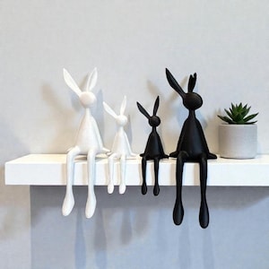 Conigli da scaffale / Statuine di conigli in resina moderna / Decorazioni nordiche