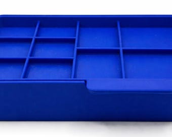 Bandeja organizadora de plástico con múltiples compartimentos: almacenamiento compacto para piezas pequeñas