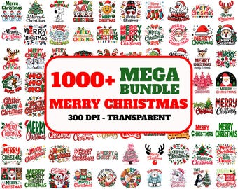1000+ Christmas Design Bundle | Holiday Sublimation & Clipart Pack | 300 DPI Files