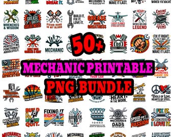 50+ Mechanic Png Bundle | Car Repair Clipart | Garage Tools Designs