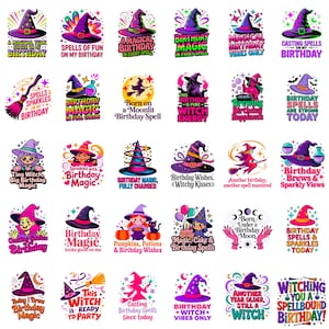 Birthday Witches Designs – PNG SVG Mega Bundle