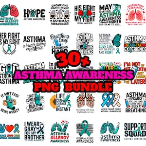 Astmabewustzijn SVG-png-bundel: 30+ 300 dpi