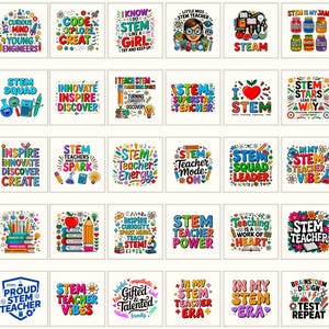 30+ STEM-leraar SVG PNG-bundel | Ontwerpen van technische overhemden | wiskundig ontwerp | wetenschappelijke citaten