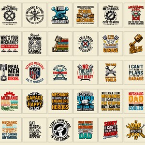 30+ mekanikerskjorta PNG SVG | garagecitat | ingenjörspresent | verkstadskonst | 14x14 300 DPI