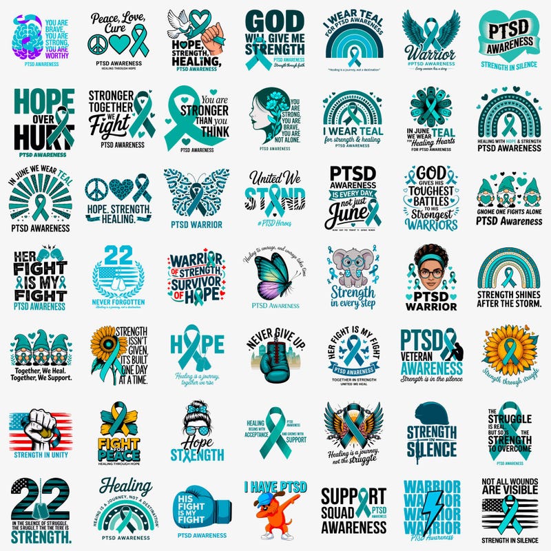Ptsd Ribbon - Etsy