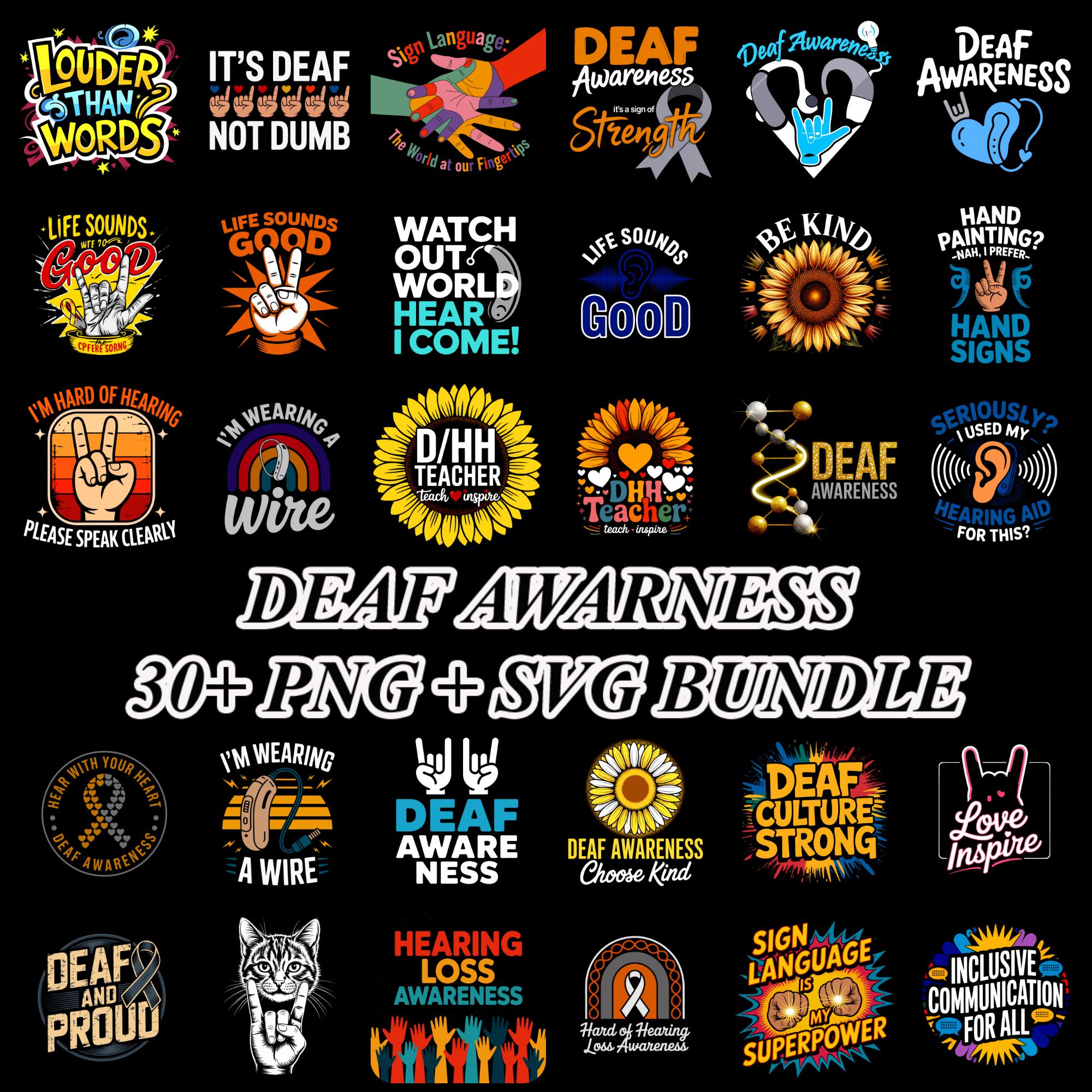 Sign Language SVG Bundle ASL Deaf Pride Designs