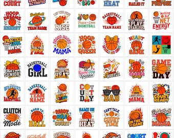 Basketball PNG Bundle | Game Day Mama Designs, Retro Coquette Bow, Sports Sublimation Digital Download