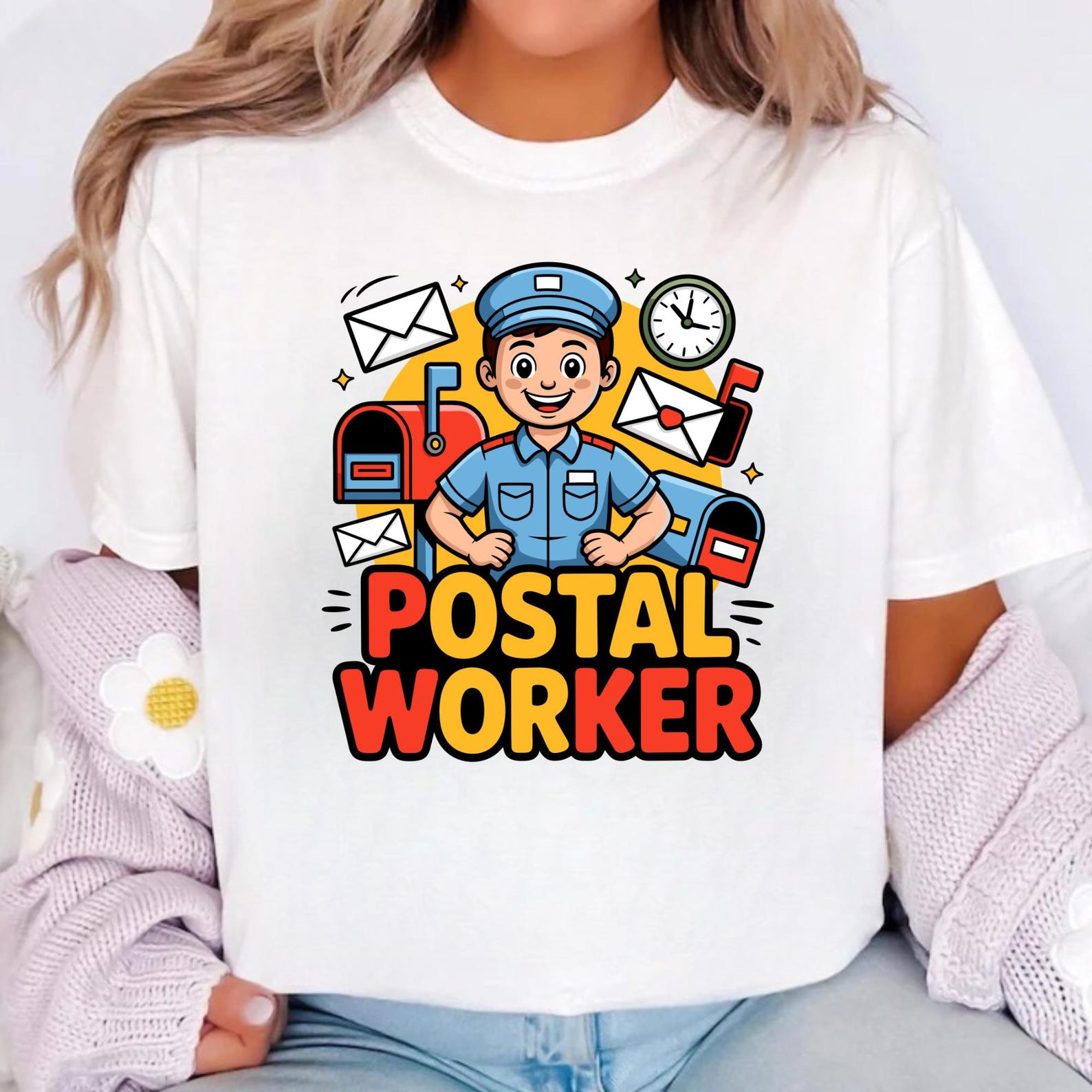 Postal Worker Clipart: Funny Mail Carrier PNG SVG Bundle (digital ...