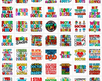 Doktor PNG Bündel | Medizinische Shirt Designs | Gesundheit Worker Zitate | Sublimation Download