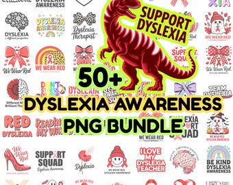 Dyslexia Support Bundle | red ribbon clipart pack