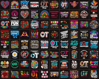 Occupational Therapy Designs: 100+ OT SVG & PNG Bundle (Digital Download)