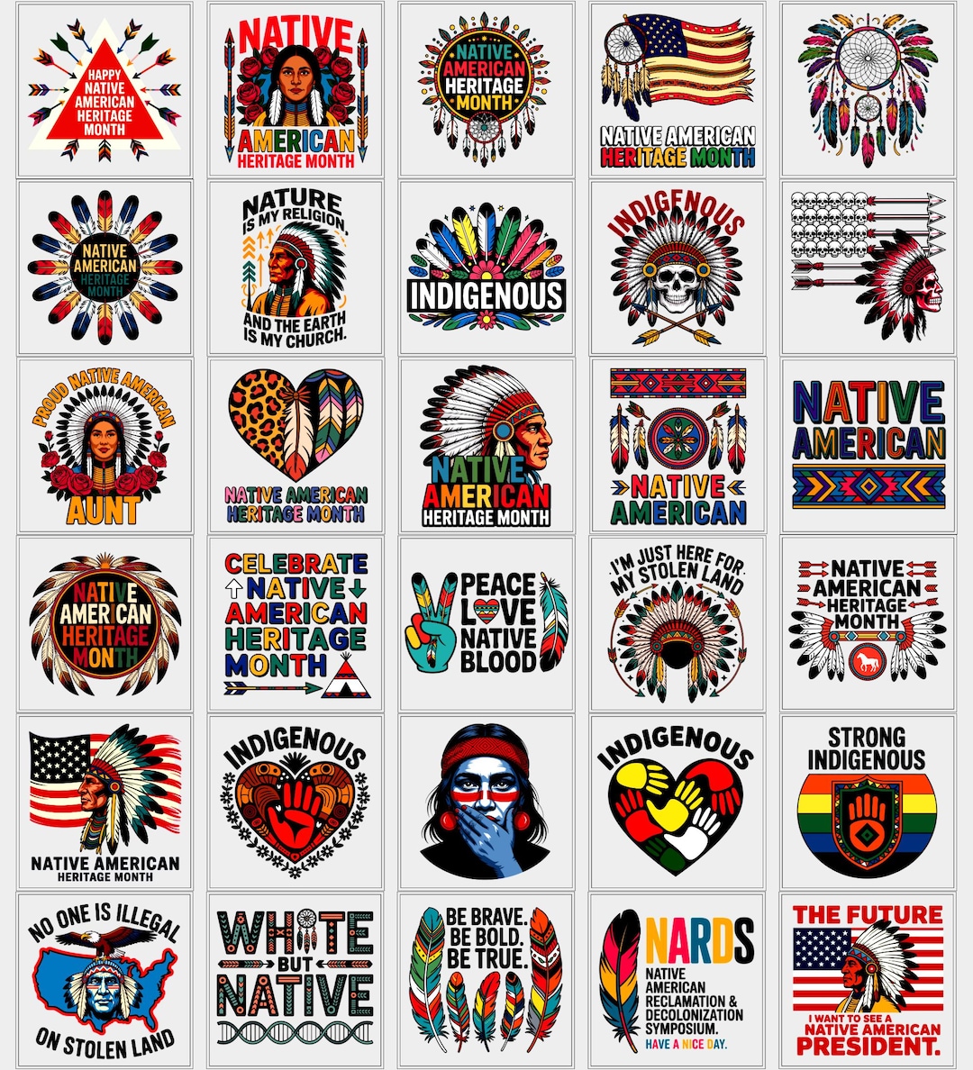 30+ Native American PNG SVG Bundle | Indigenous Design | Tribal ...