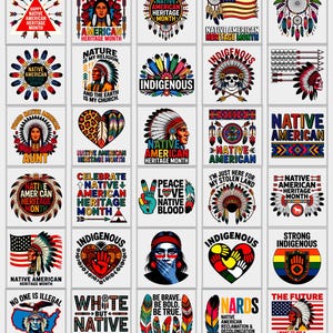 30+ Native American PNG SVG Bundle | indigenous design | tribal patterns | heritage month 300 DPI