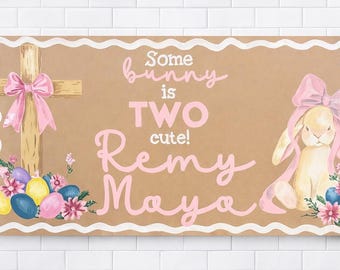 Banner de cumpleaños de Pascua pintado a mano