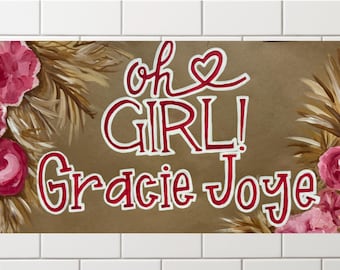 Banner personalizado pintado a mano/decoración para cumpleaños/baby shower/fiesta