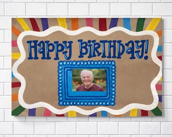 El banner de cumpleaños para siempre: ¡reutilizable para cualquier ser querido!