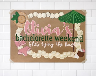 Pancarta personalizada pintada a mano en papel kraft resistente