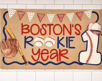Banner de cumpleaños de béisbol