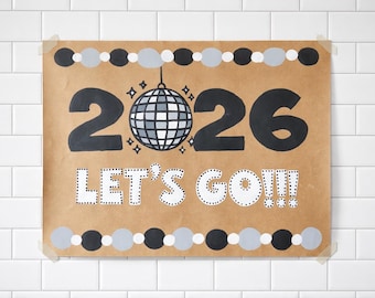 Pancarta personalizada pintada a mano en papel kraft resistente
