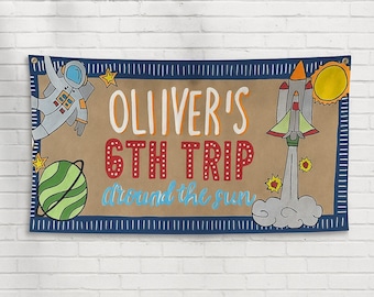 Banner personalizado pintado a mano/decoración para cumpleaños/baby shower/fiesta