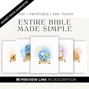 Guida allo studio della Bibbia: l'intera Bibbia semplificata, scaricabile in PDF, stampabile per donne, adolescenti, istruzione parentale