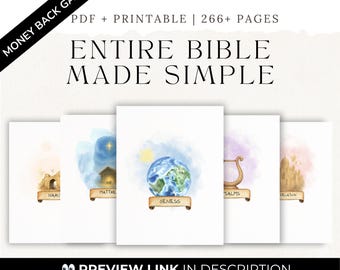 Entire Bible Made Simple Bible Study Guide, Download PDF, Printable For Woman, Teens, Homeschool