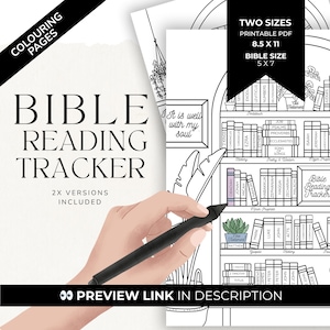 Printable Colouring Bible Reading Tracker, Tip-Ins