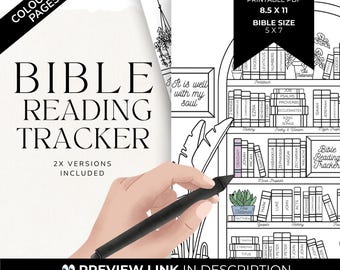 Printable Colouring Bible Reading Tracker, Tip-Ins