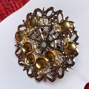 Annalee- Lovely Traditional Norwegian Sølje Style Silver Plated Oval Filigree Ring with Silver or Gold Drops