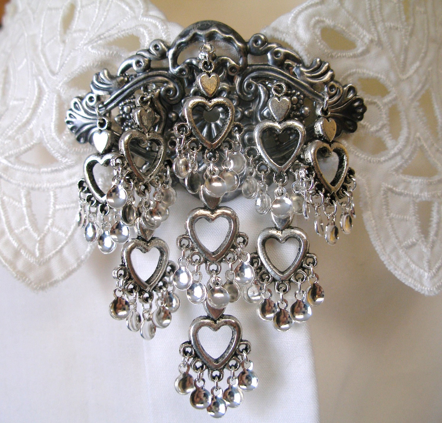 Victoria - Lovely Traditional Norwegian Sølje Style Antique Silver