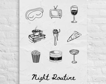 Wall Art: Night Routine Canvas
