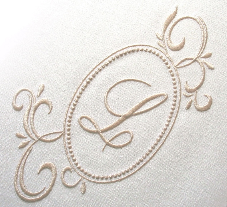 Custom Monogram Custom Embroidery Personalized Letter Etsy