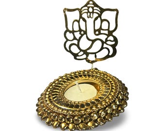 Ganesha shadow diya decorative tea light candle holder
