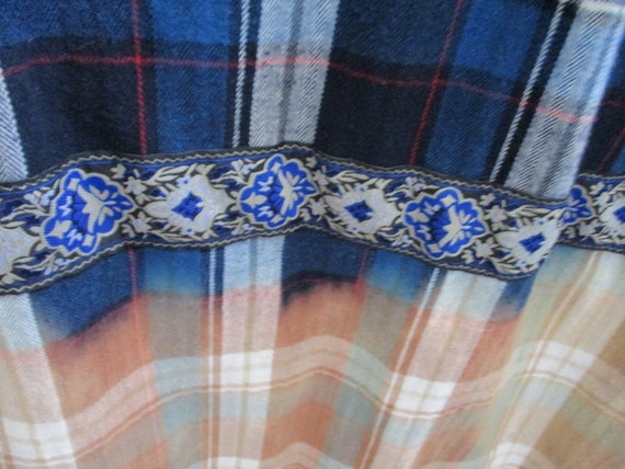 Bleached Flannel for Women Black Blue 