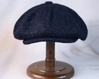 Gorra estilo Newsboy vintage de lana de 8 paneles / Gorra estilo Gatsby Baker Boy / Boina retro de taxista para hombres y mujeres / Gorra plana clásica