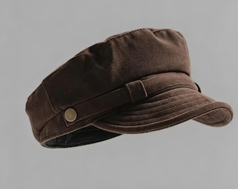Casquette gavroche japonaise rétro en daim, couleur unie, chapeau de peintre à haut plat, automne hiver béret décontracté britannique pour hommes femmes