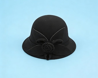 Chapeau tendance 2026 en mélange de laine pour femme, élégant, chaud, décor floral, style coréen, hiver, chapeau