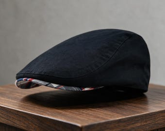 Linen Flat Cap for Men Irish Newsboy Cap Adjustable Ivy Gatsby Hat Classic Casual Golf Cap Vintage Style Summer Hat Gift