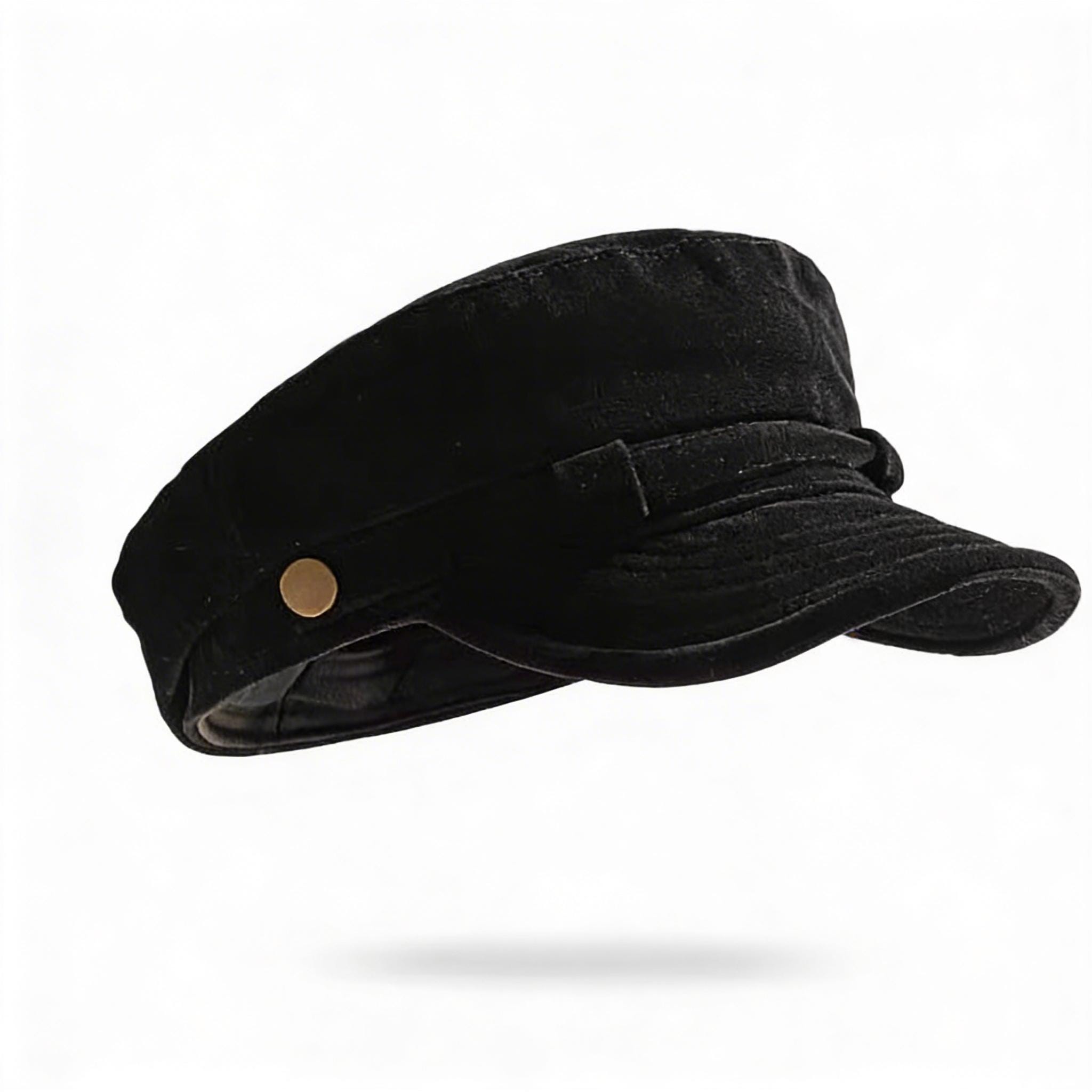 Japanese Retro Suede Newsboy Cap Solid Color Flat Top  display picture 1