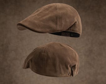 Suede Newsboy Cap for Men & Women, Retro British Beret Hat, Vintage Painter Cap, Casual Streetwear Artist Hat for Autumn