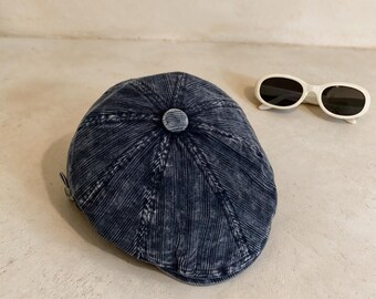 Men’s Retro British Newsboy Cap Octagonal Golf Flat Cap Vintage Baker Boy Hat Classic All Season Driving Cap Casual Commuter Hat