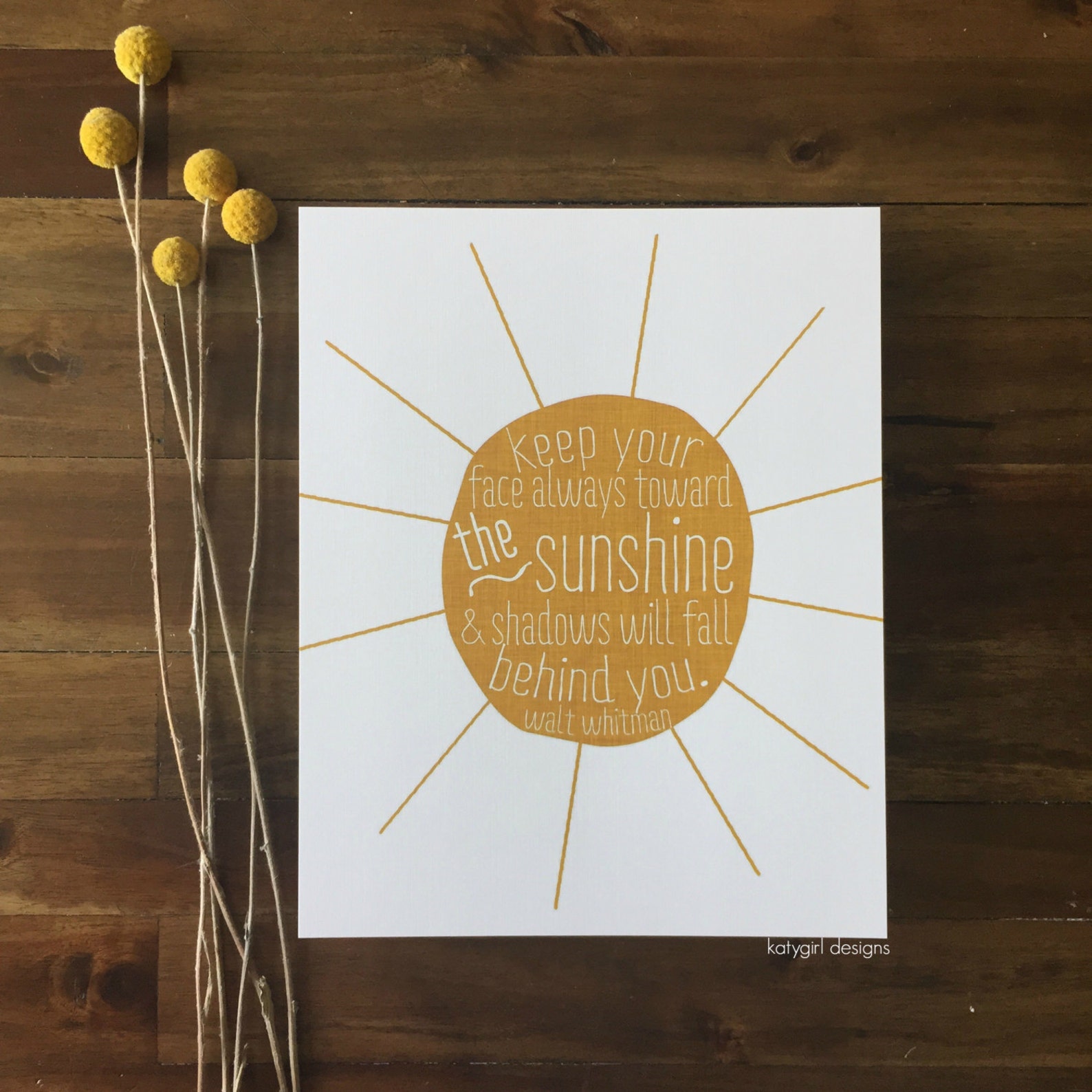 the sunshine print walt whitman quote printable wall art