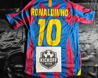 Ronaldinho Barcelona Home Jersey 2004/2005 #10 - Etsy